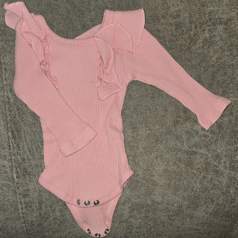 Pink Ruffled Kids One Piece